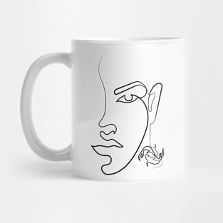 She's a Pisces | One Line Drawing | One Line Art | Minimal | Minimalist Mug